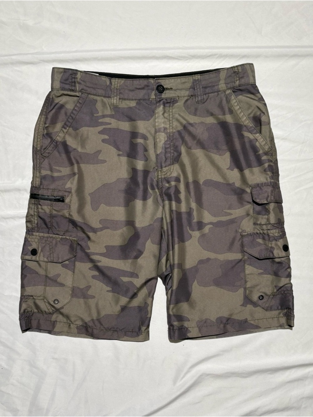 Denali Shorts Camouflage Hybrid Cargo Lightweight Stretch Outdoor Hiking size 32